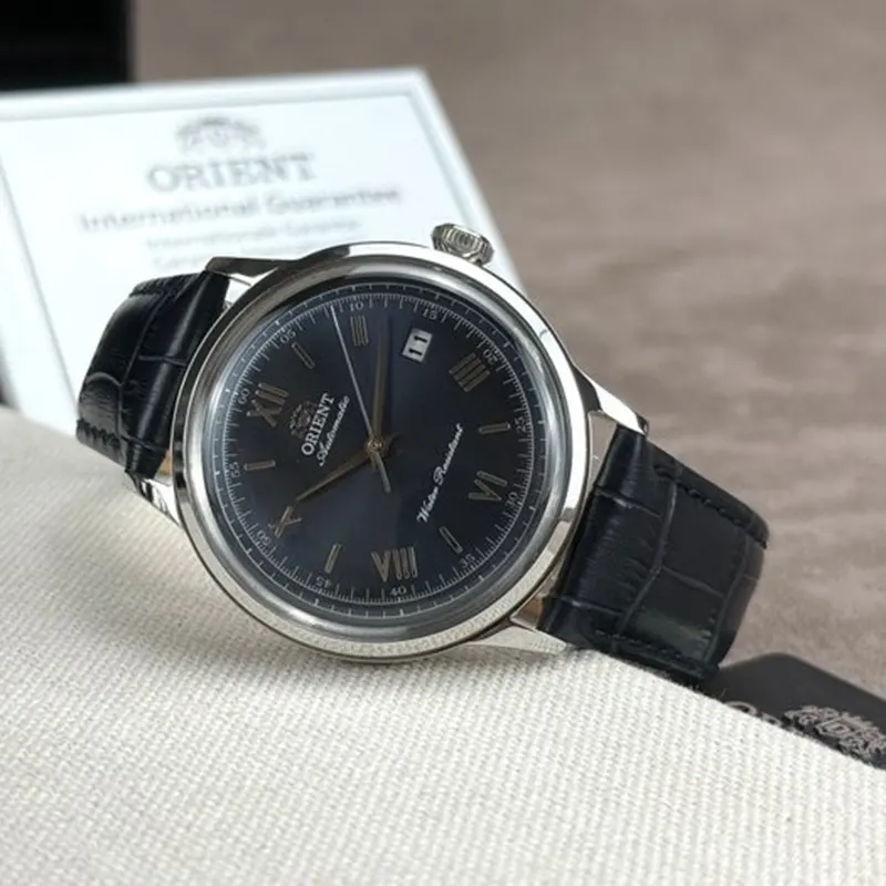 Orient Bambino Version II Navy Blue Curved Dial Men's Watch- RA-AC0024L